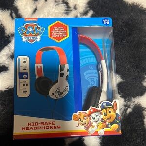 Paw Patrol Red and White Kid-Safe Headphones